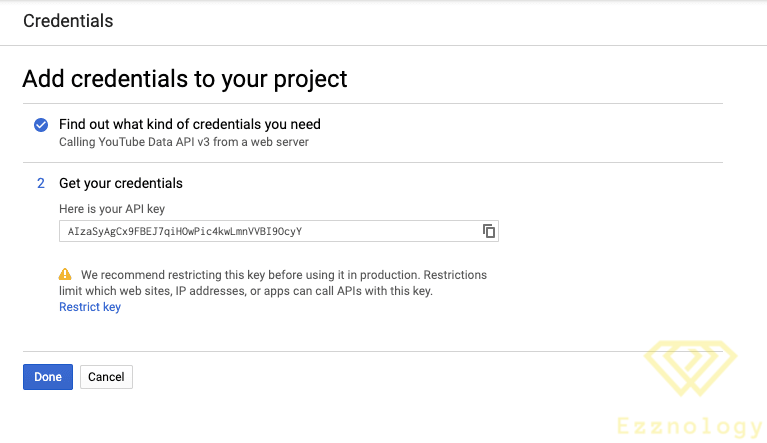 youtube-api-credential-api-key