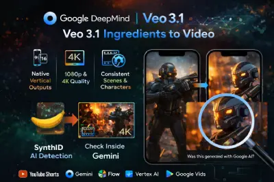 جوجل تكشف عن Veo 3.1 لتطوير صناعة الفيديو بالذكاء الاصطناعي