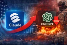 تطبيق كلود يحقق مليون تسجيل يوميًا متفوقًا على شات جي بي تي بعد أزمته الاخيره